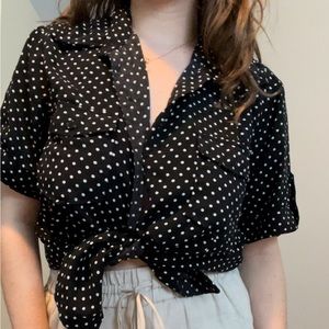 Polka Dot Button Down